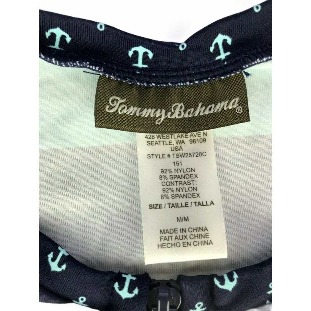 TOMMY BAHAMA Swimsuit Rash Guard Shirt Full Zip M - Picture 6 of 9
